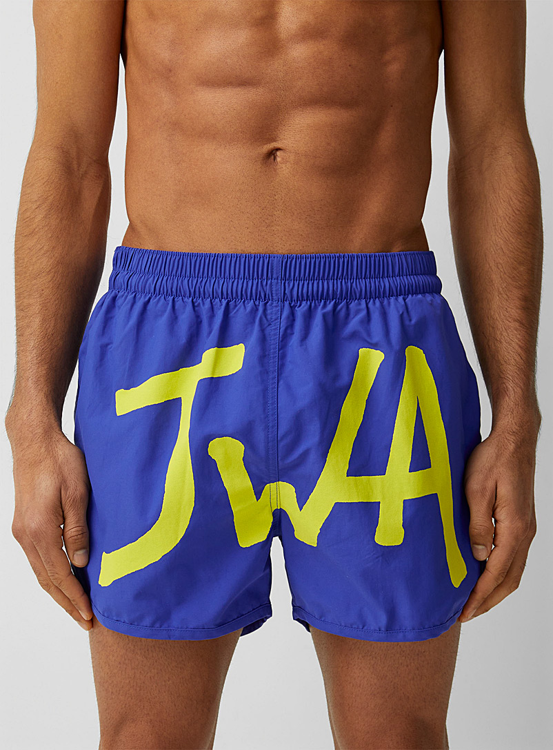 JW Anderson Marine Blue JWA logo swimshorts for men