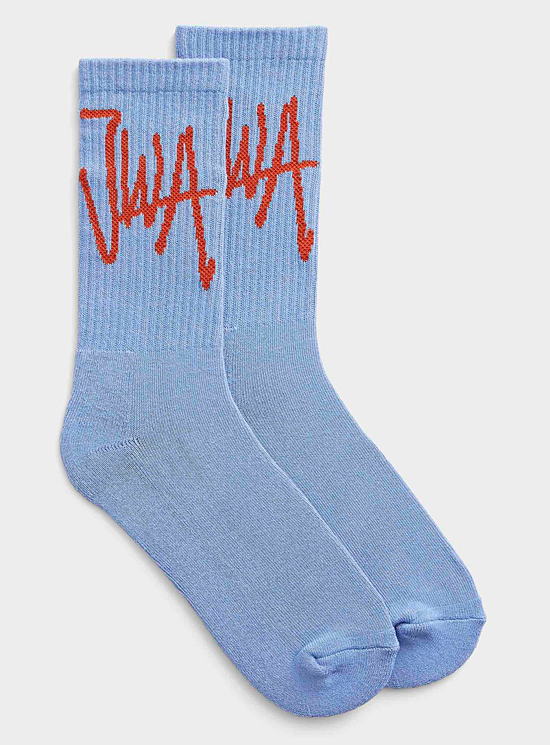 JW Anderson Baby Blue JWA socks for men