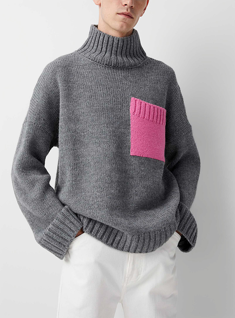 JW Anderson Grey Patch pocket sweater for men