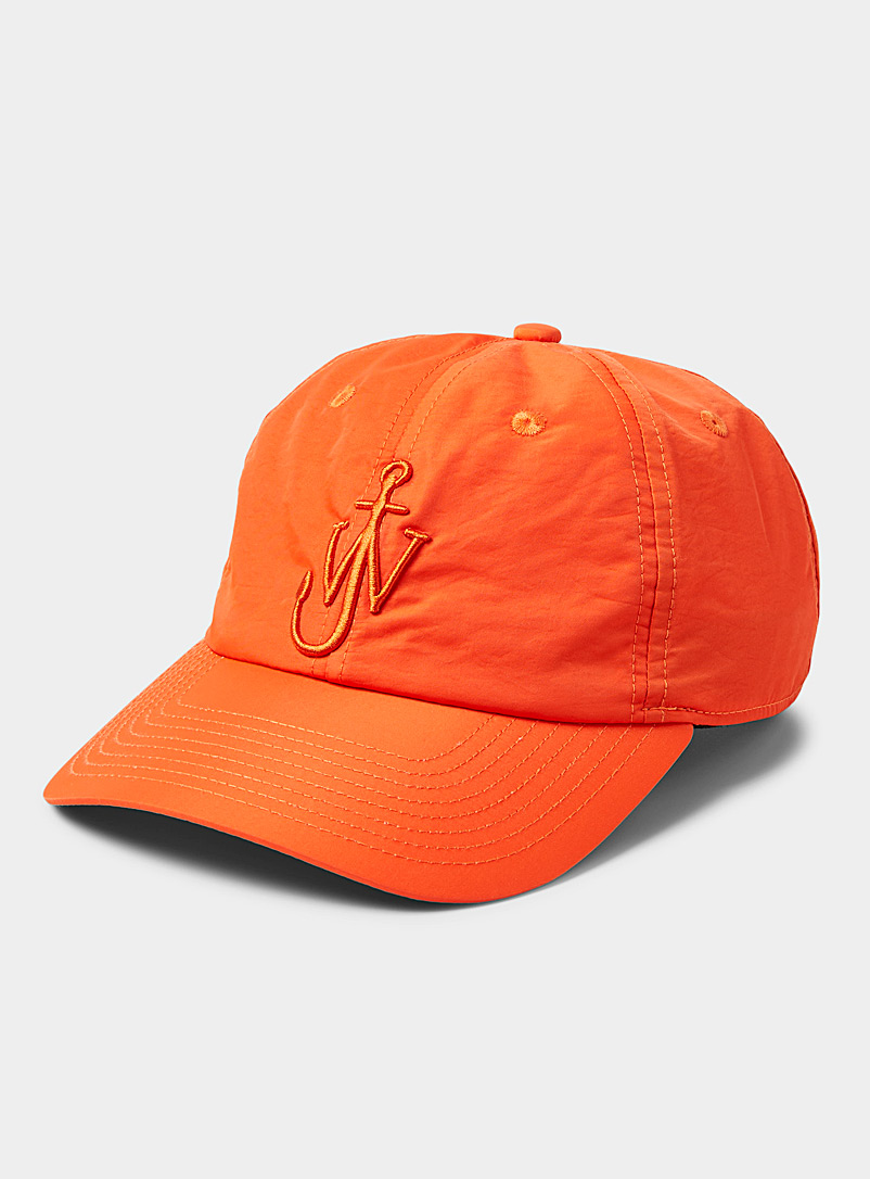 JW Anderson: La casquette toile logo brodé Orange pour homme