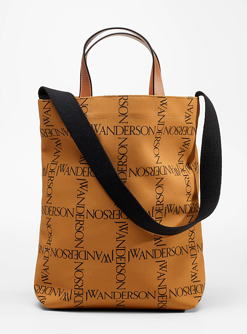 JW Anderson Medium Yellow The logo grid tote for men