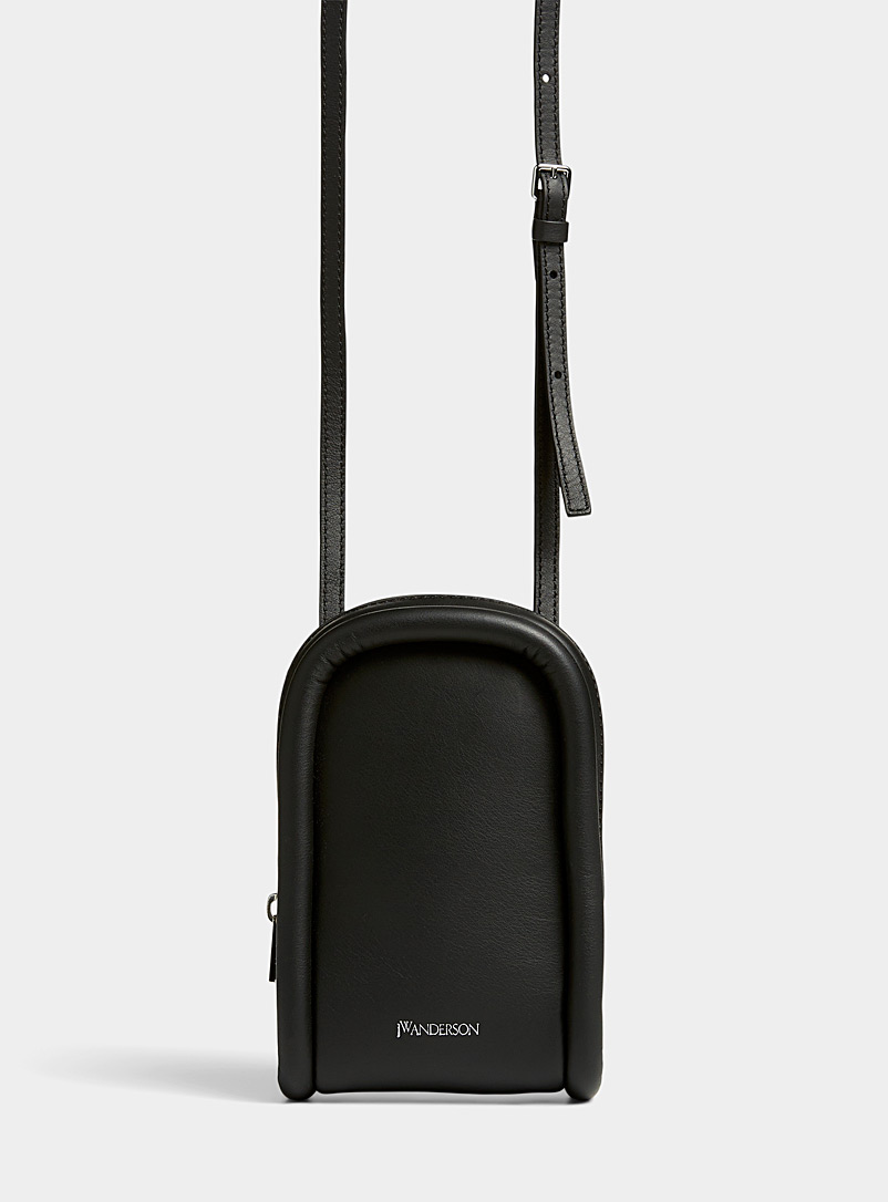 JW Anderson Black Bumper phone bag for men