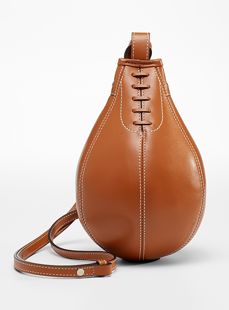 JW Anderson: Le sac bandoulière Punch Bag Brun pour homme