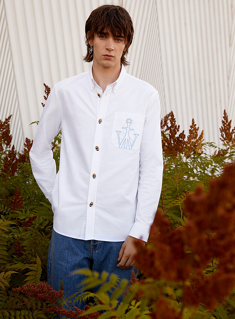 JW Anderson White Vision button-down shirt for men
