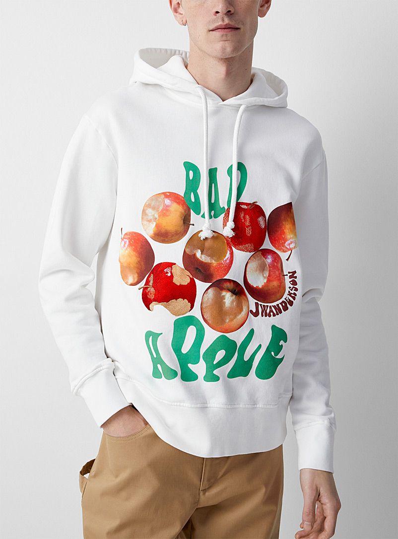 JW Anderson White Apples hooded sweatshirt for men