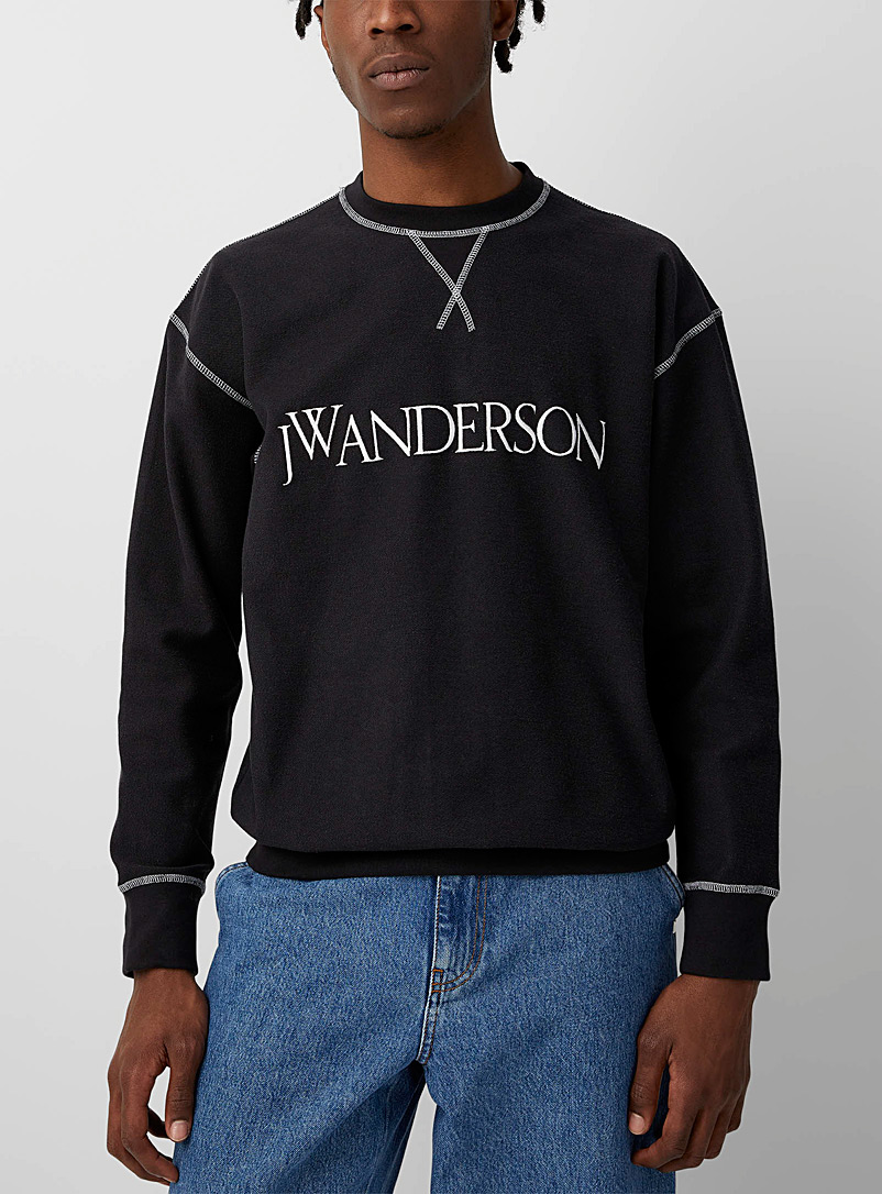 JW Anderson Black Inside-out sweatshirt for men