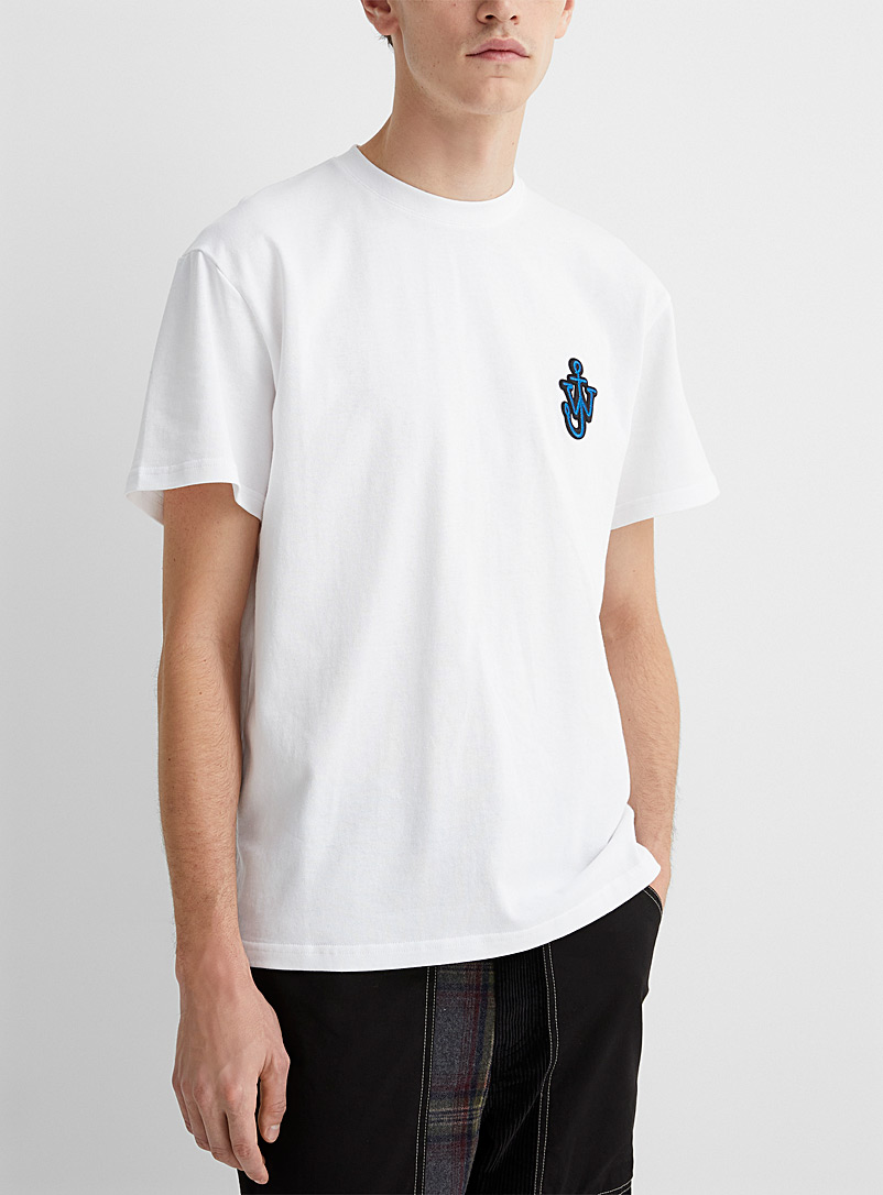 JW Anderson White Embroidered logo T-shirt for men
