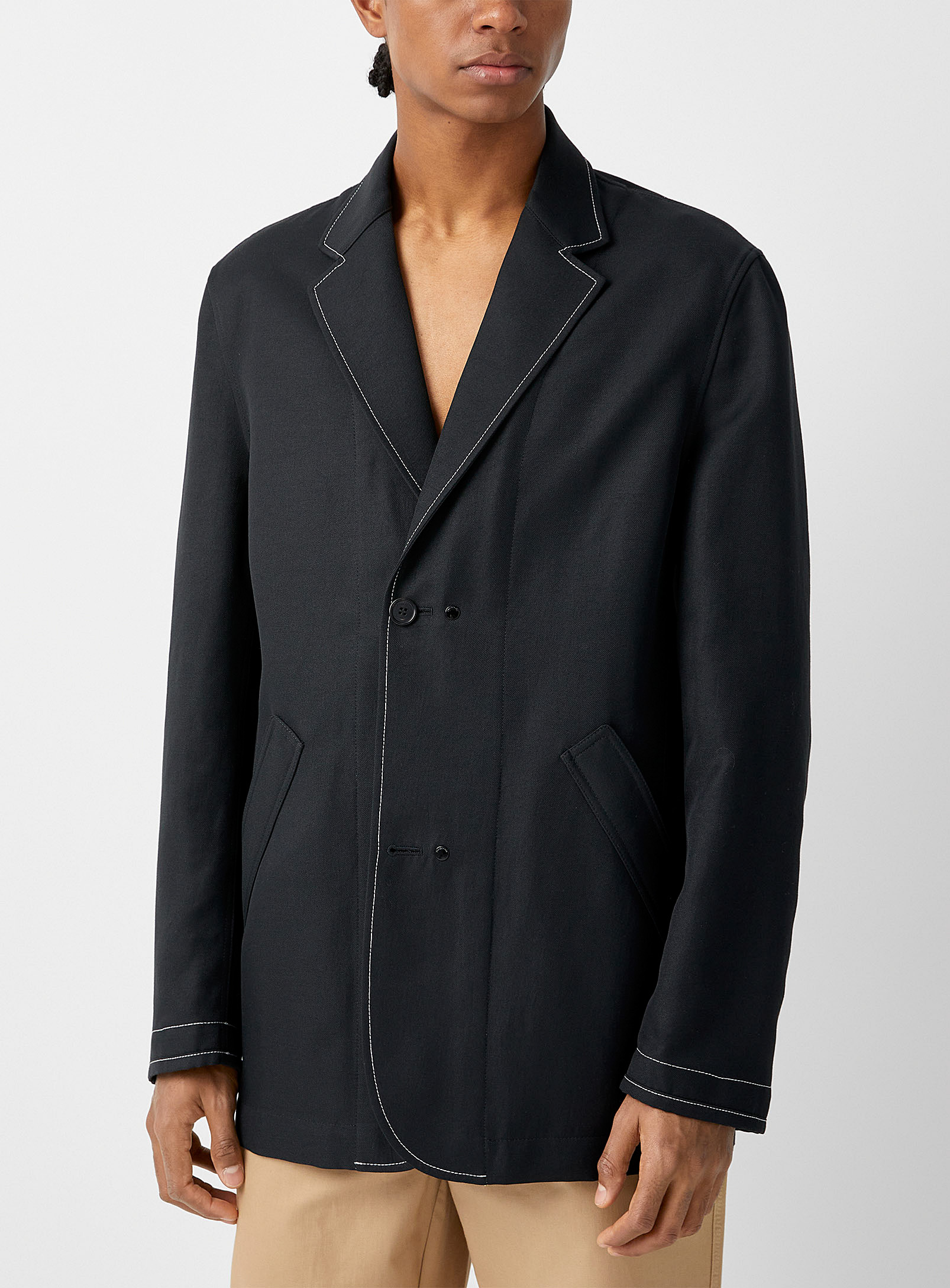 JW ANDERSON ACCENT TOPSTITCHING SUPPLE JACKET