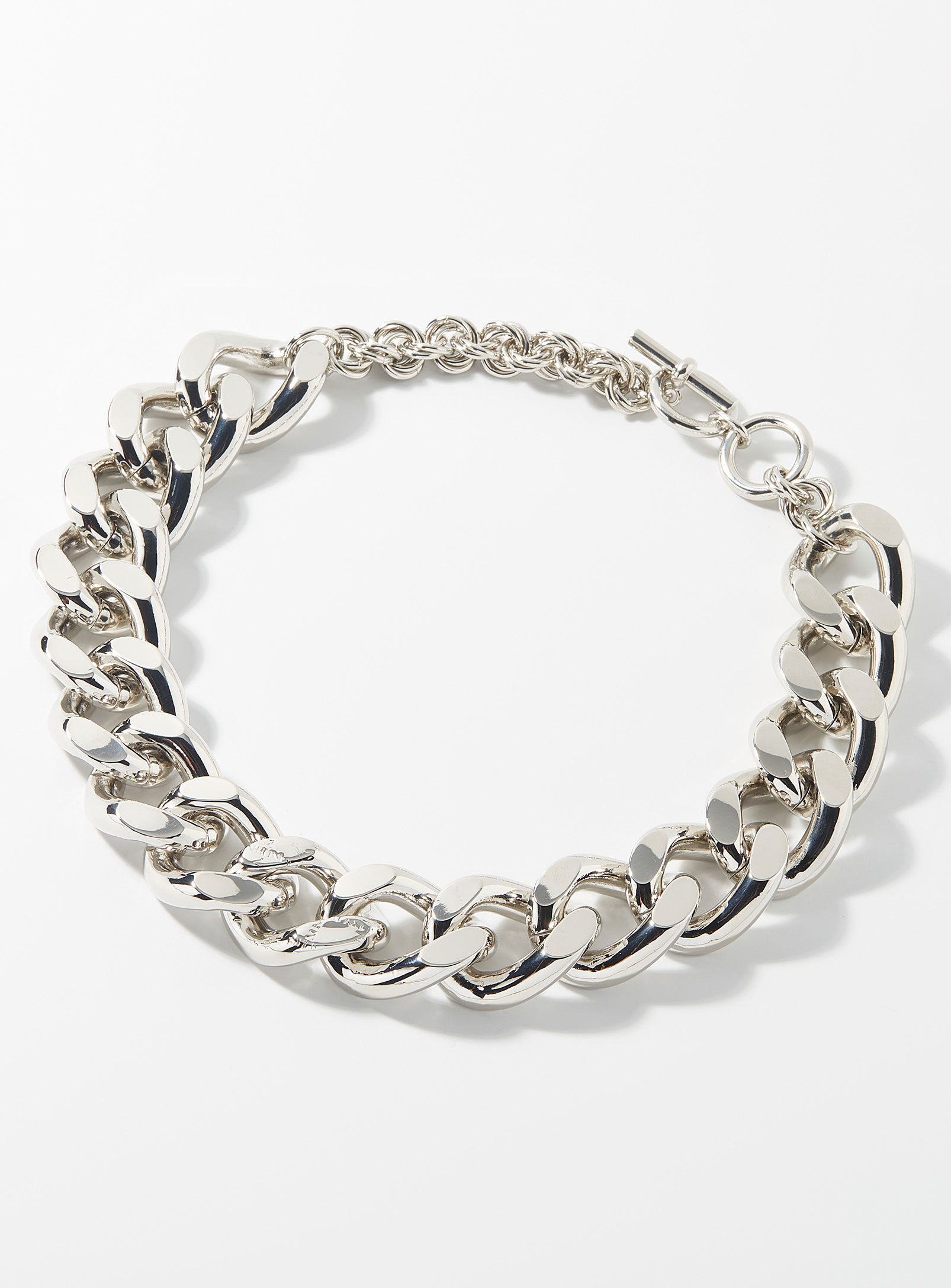 JW Anderson Oversized Chain-Link Necklace - Silver