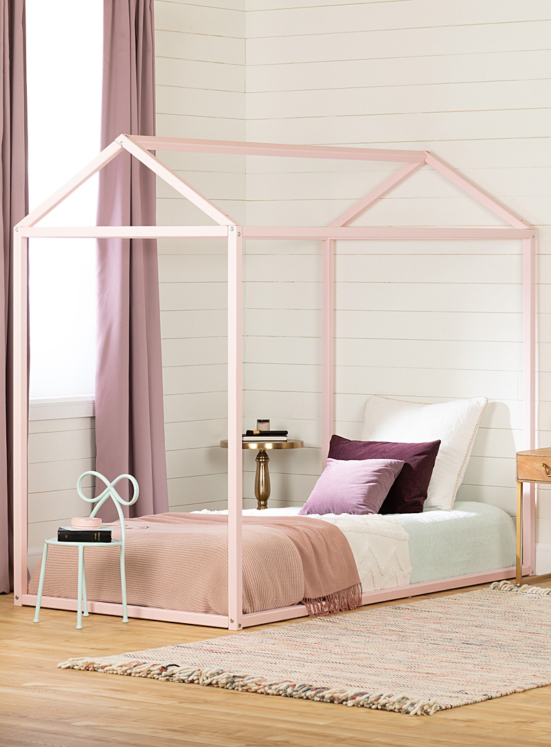 South Shore Pink Sweedi colourful house bed