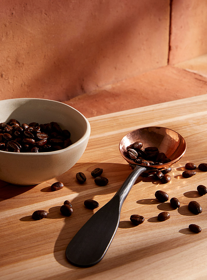 Strobus Forge: La cuillère doseuse à café acier et cuivre Assorti