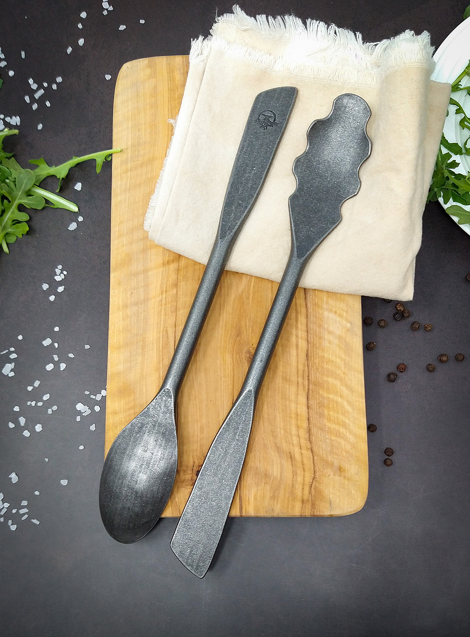 Strobus Forge Forged Salad Spoons Set Of 2 In Assorted