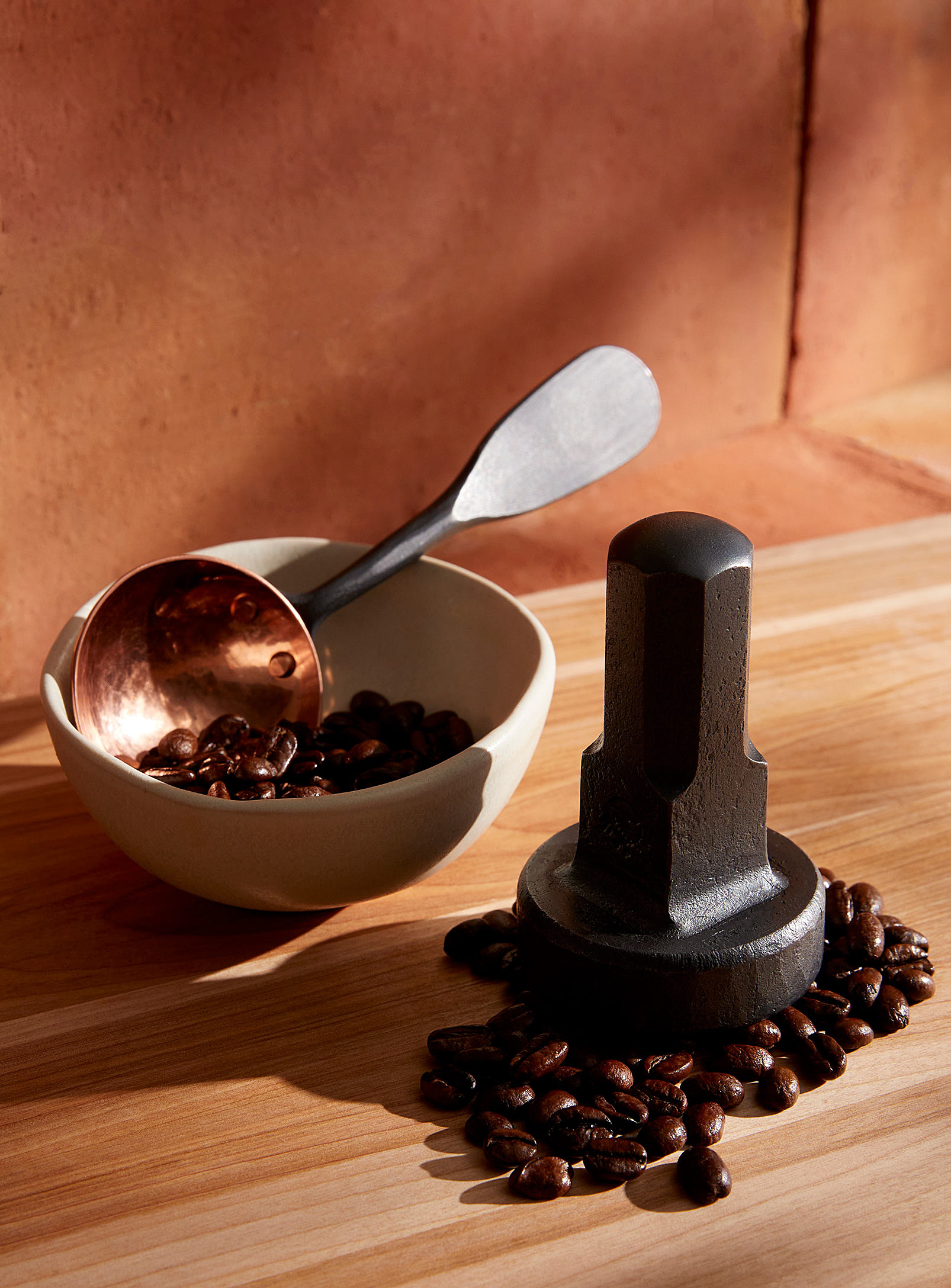 Strobus Forge - Forged coffee tamper and dosing spoon duo