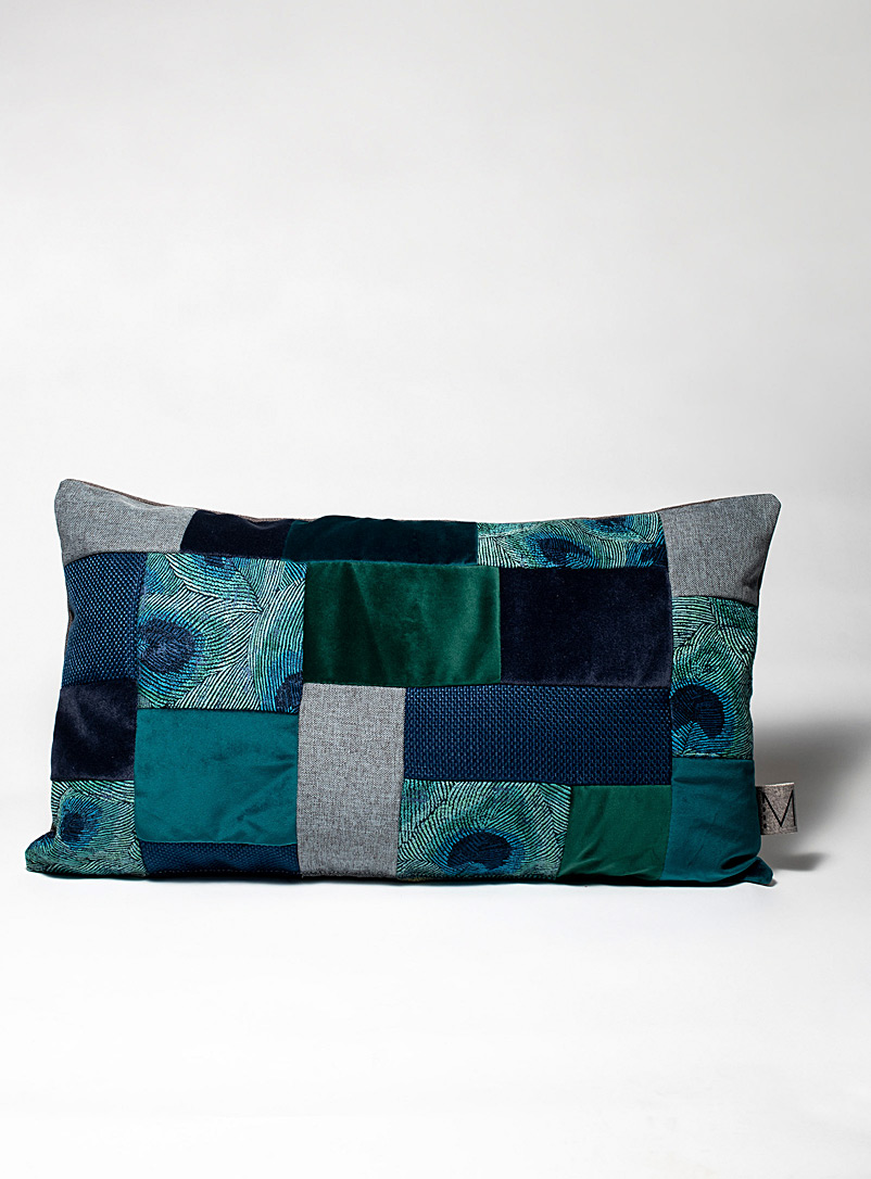 Peacock recycled patchwork cushion 35.5 x cm | MoMa.studio | | Simons
