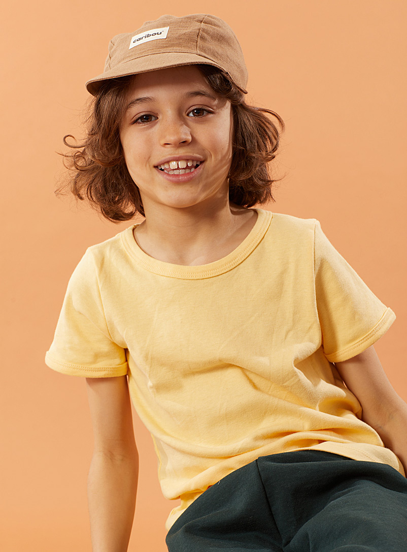 Studio Caribou Light Brown Colourful linen cap Kids