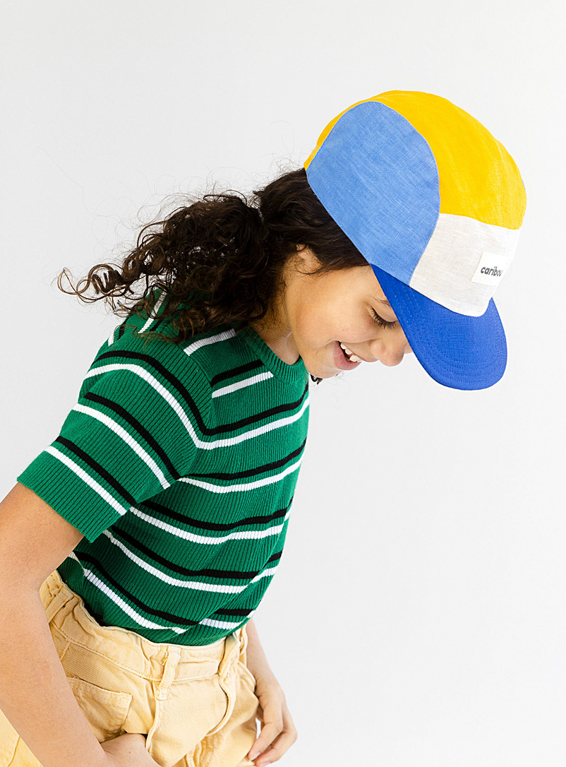 Studio Caribou Assorted Colour block linen cap Kids