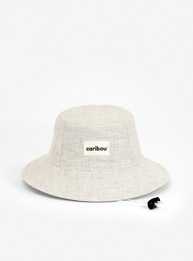 Studio Caribou Ecru/Linen Pure linen colourful bucket hat Kids