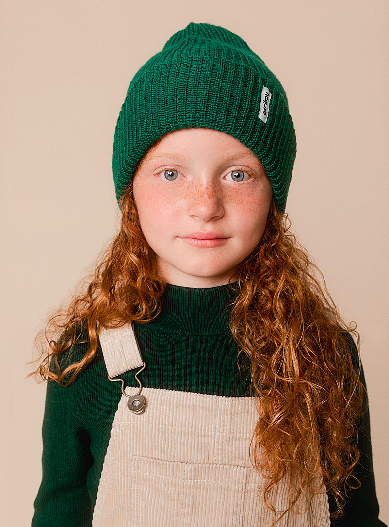 Studio Caribou Kelly Green Pure merino wool fisherman's tuque Youth and adult