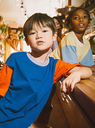 Organic cotton colour blocks T-shirt Kids