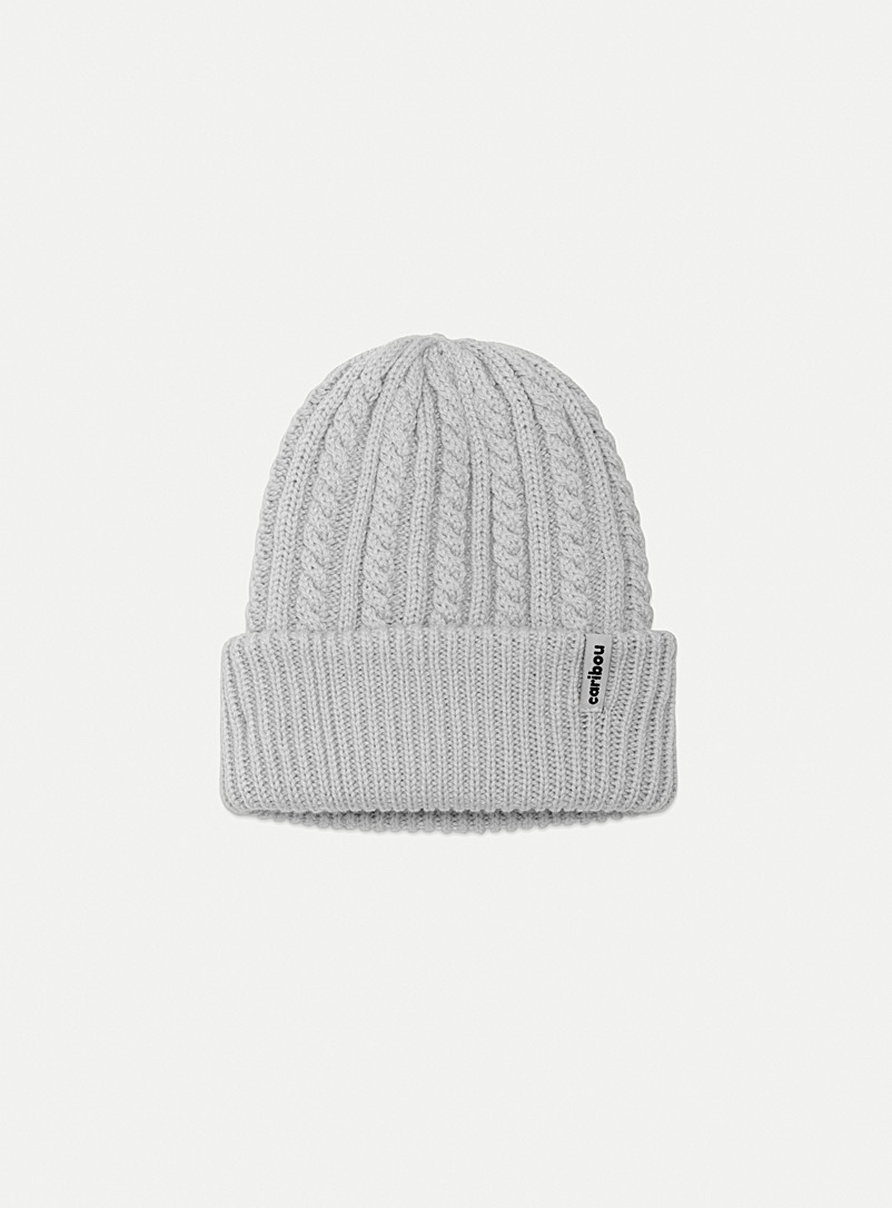 Studio Caribou Light grey Classic merino tuque 2 years to adult