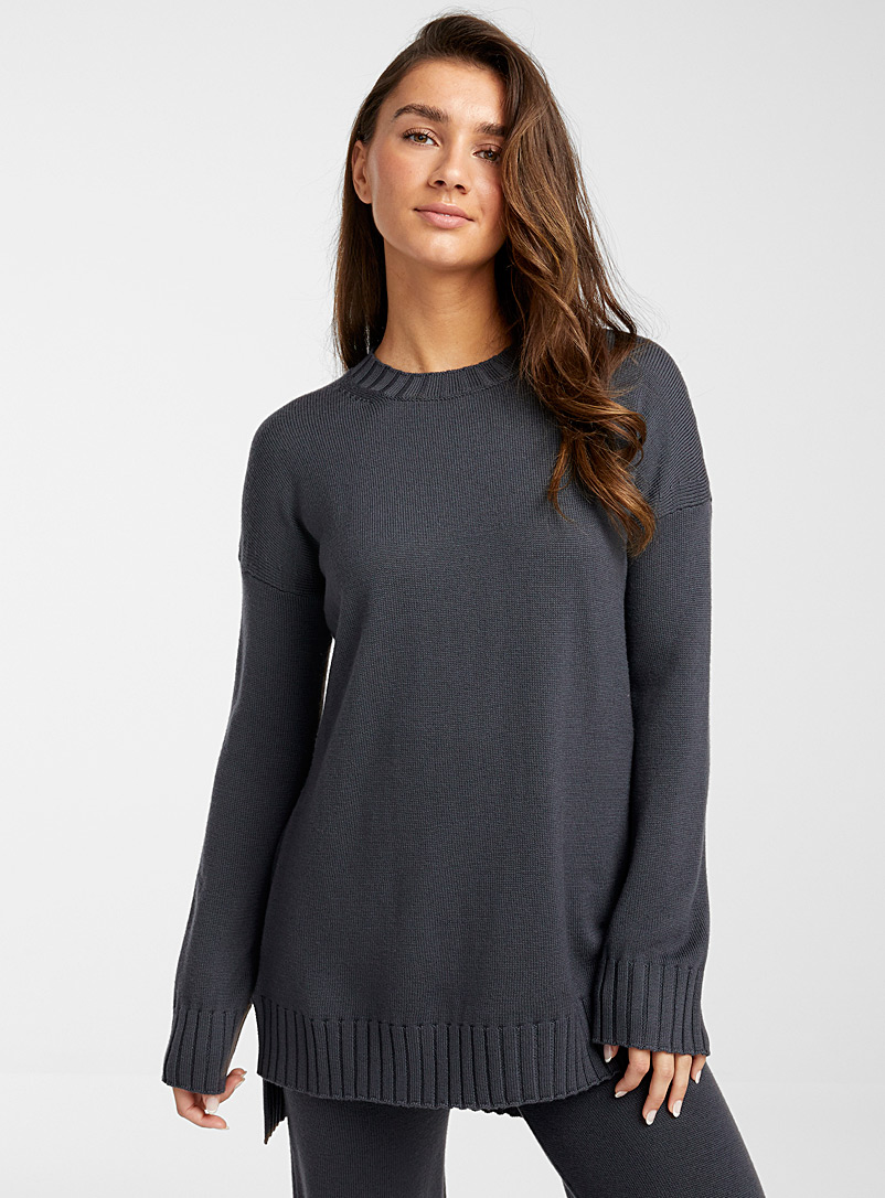 Max Mara Leisure Dark Grey Giorno knit sweater for women