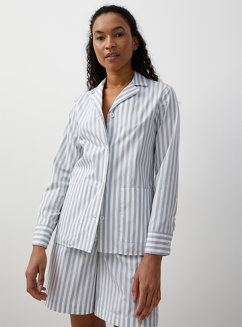 Max Mara Leisure Grey Gerald striped nightshirt for women