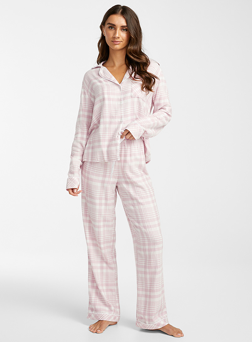 Rails Pink Clara pink check pyjama set for women
