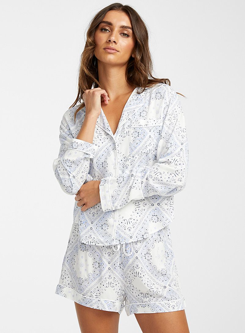 Rails Patterned Blue Kellen bandana pattern pyjama set for women