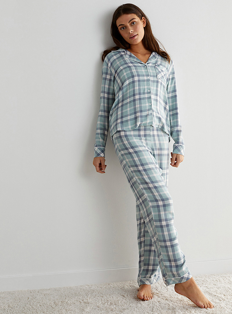 Rails Patterned Blue Clara sea breeze pyjama set for women