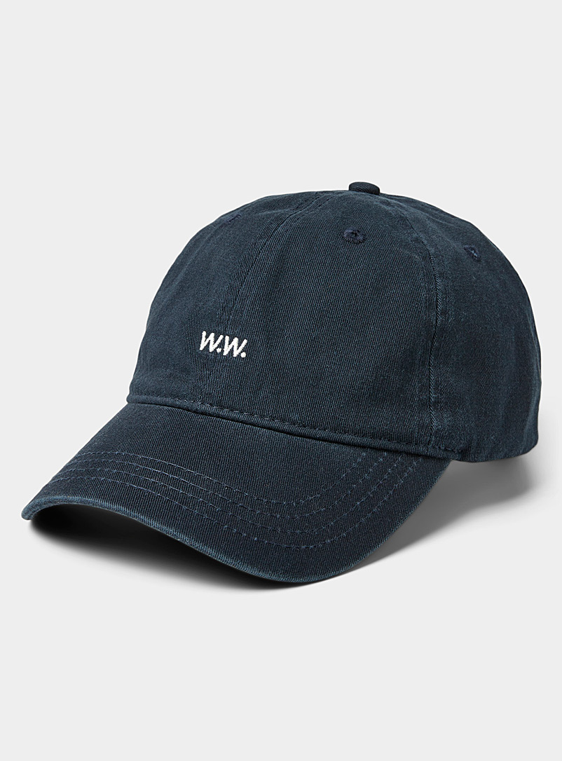 Wood Wood Marine Blue Low Profile embroidered logo cap for men