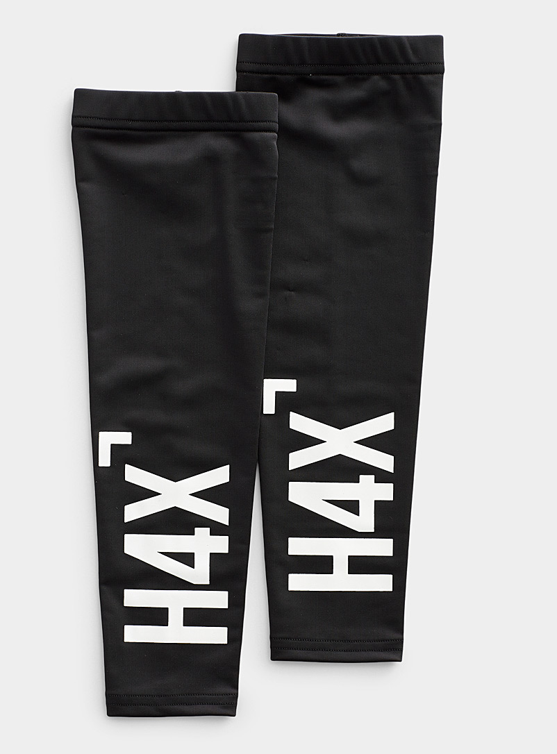 H4X Black Pro logo compression sleeve for men
