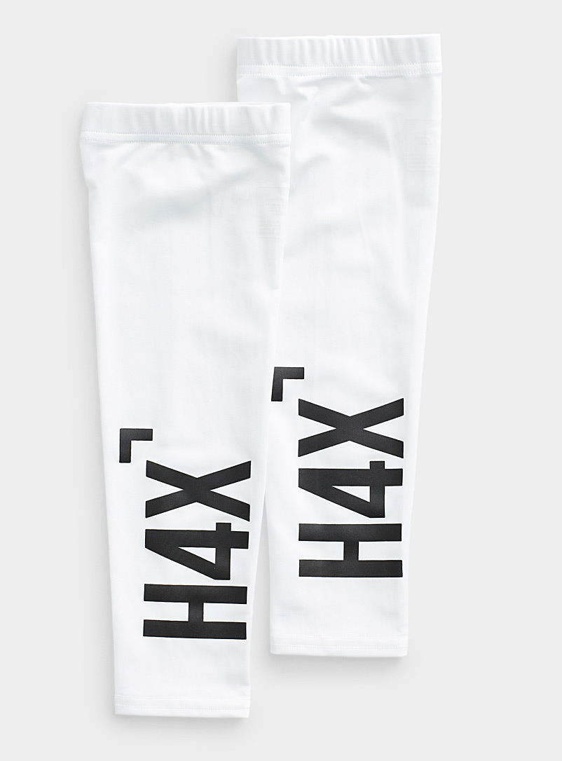 H4X: La manche de compression Pro logo Blanc pour homme