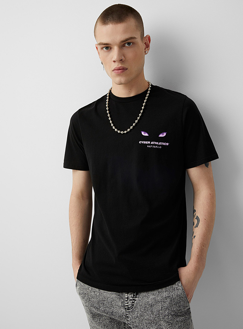 H4X Black Ultraviolet gaze T-shirt for men