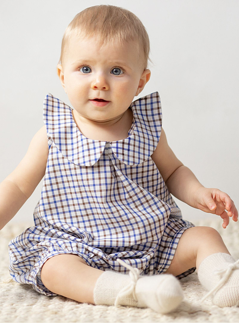 Petits Genoux Assorted Checkered playsuit Kids