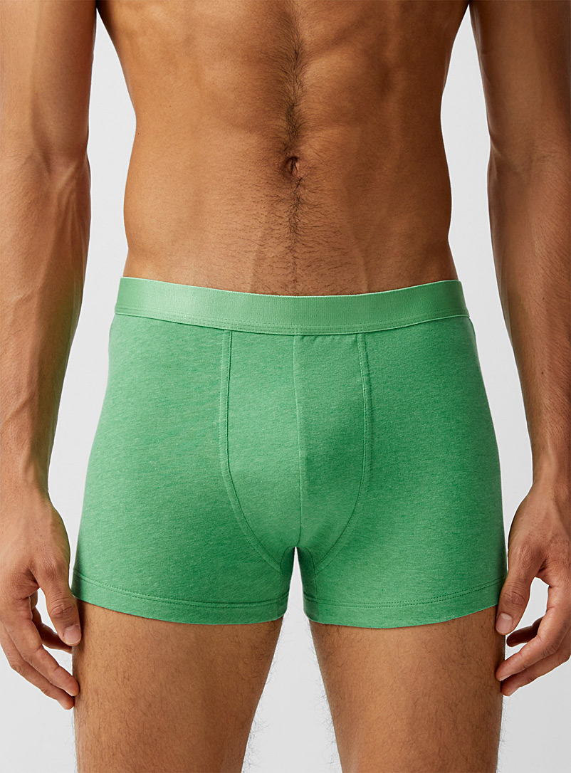 Le 31 Lime Green Bright organic cotton trunk for men