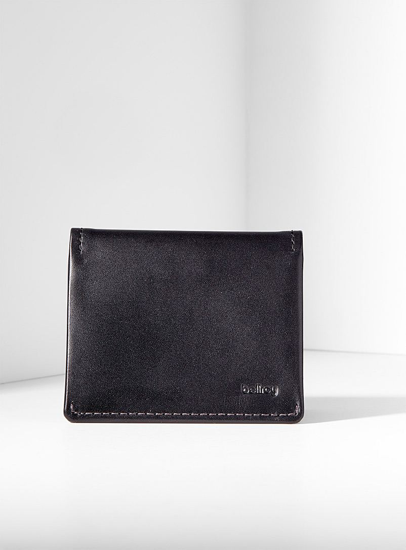 Bellroy Black Ultra-thin eco-friendly leather wallet for men