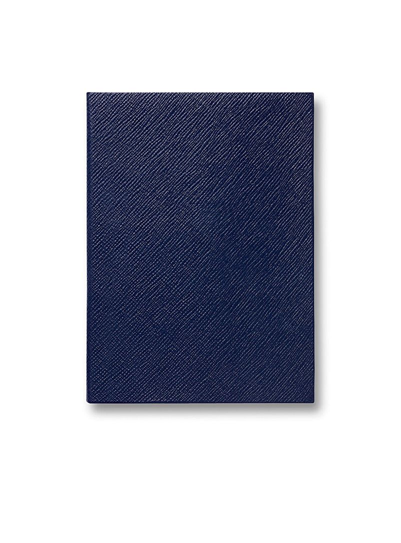 Smythson Marine Blue Soho notebook for men