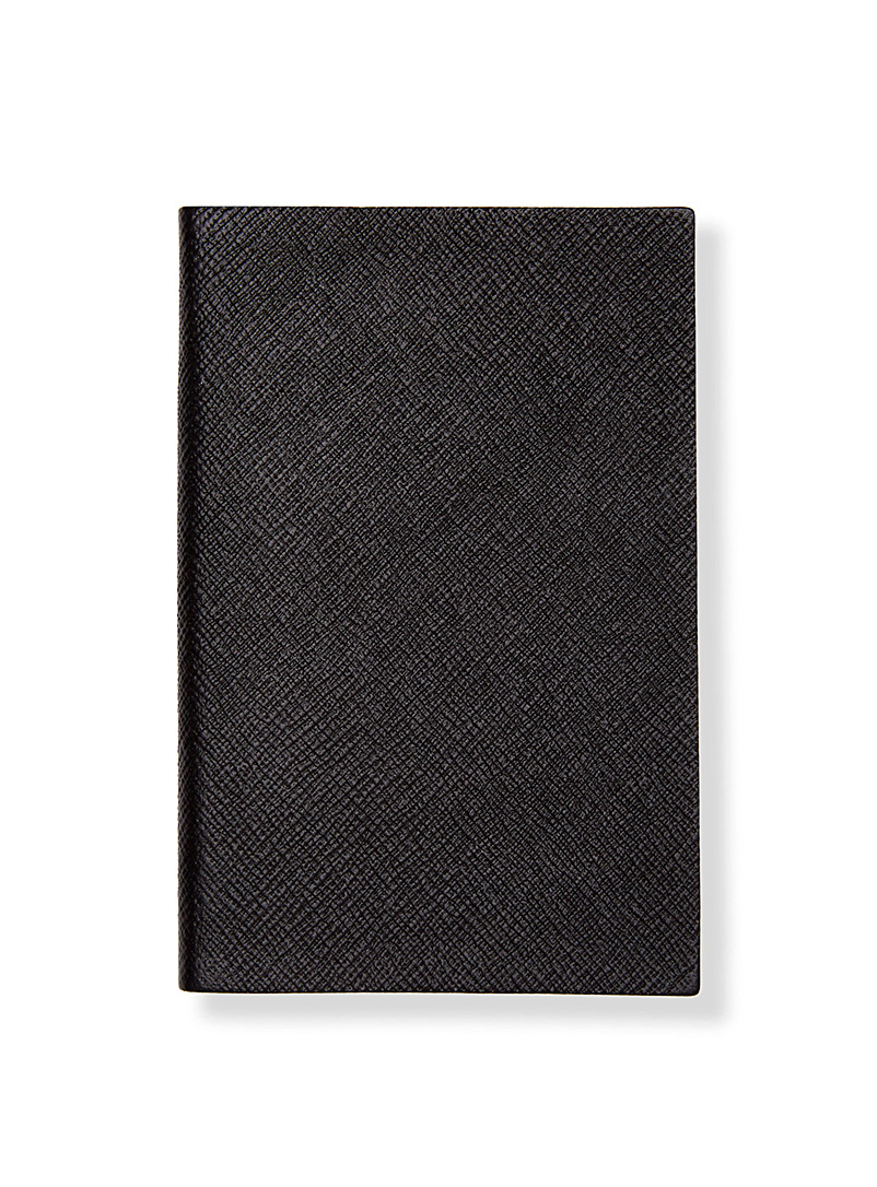 Smythson Black Chelsea notebook for men