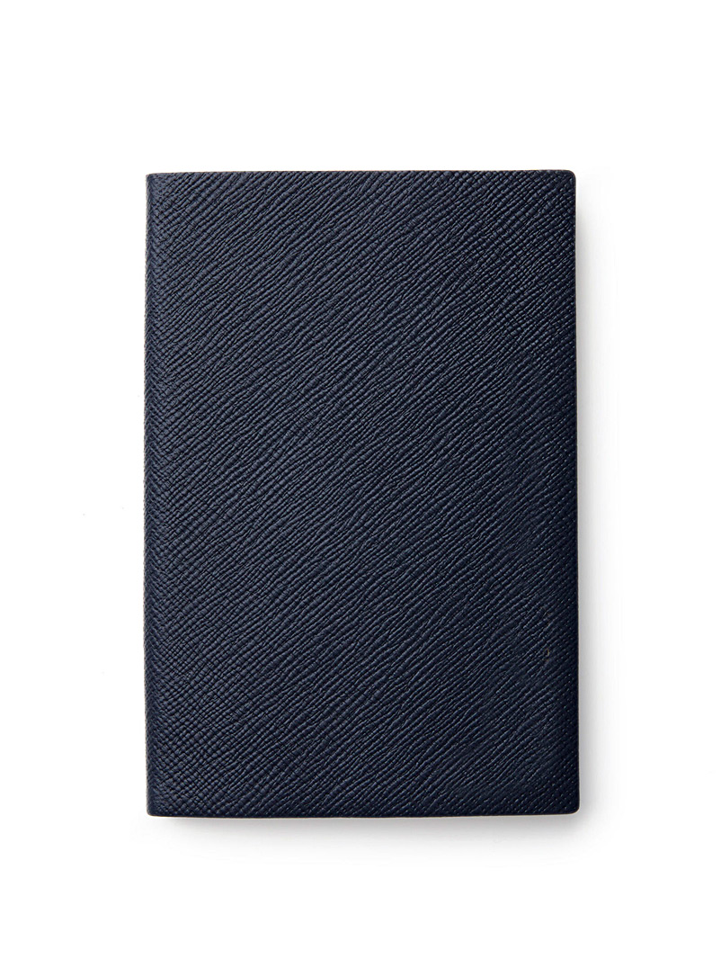 Smythson Marine Blue Chelsea notebook for men