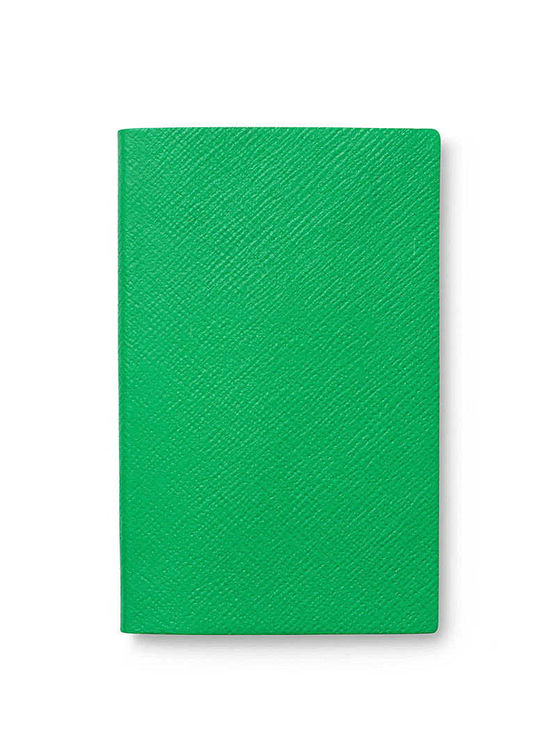 Smythson Blue Panama leather notebook for men