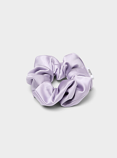 Coloured satin scrunchie