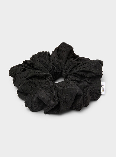 Large tone-on-tone pattern scrunchie