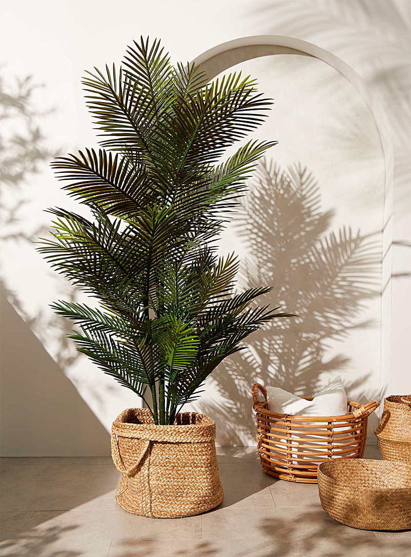 Large artificial date palm green plant product image (primary)