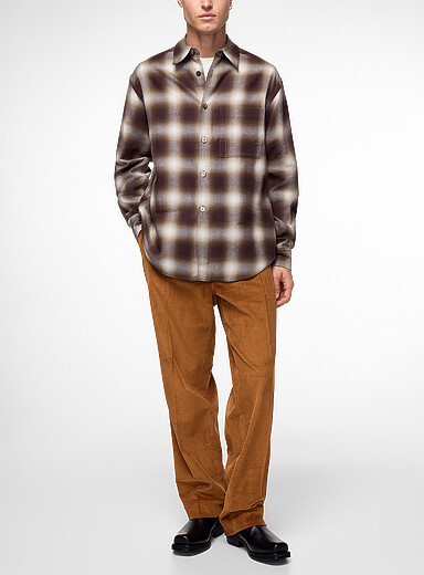 Ecole de Pens&eacute;e Honey/Camel Camel corduroy pant for men