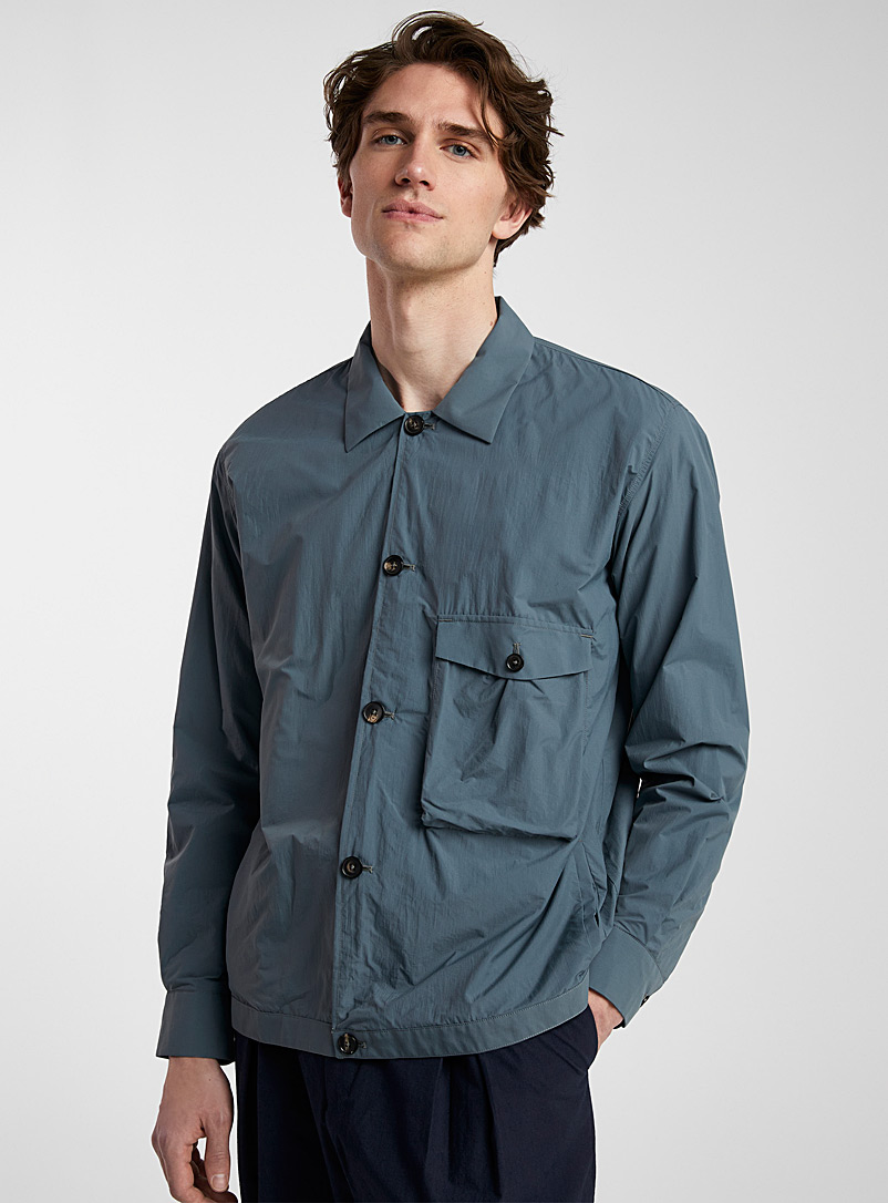 Ecole de Pensée Grey Nylon canvas utilitarian jacket for men
