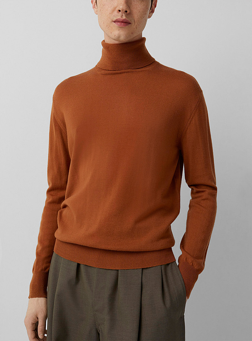 Ecole de Pensée Copper Rust-coloured turtleneck sweater for men