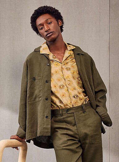 La chemise cabana pur lin olive