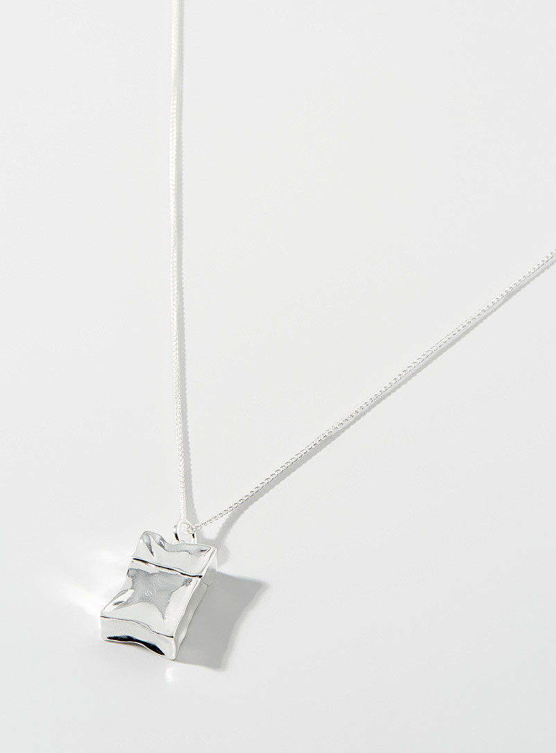 Hatton Labs Silver Ciggie pendant necklace for men
