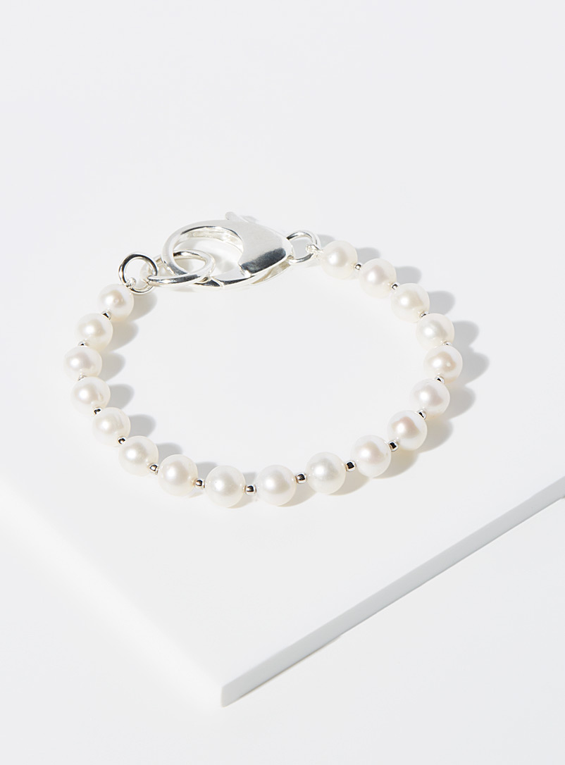 Hatton Labs: Le bracelet perles nacrées Blanc pour homme