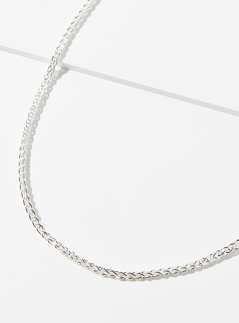 Hatton Labs Silver Silver rope link chain for men